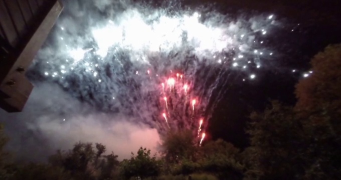 Feuerwerk zur Goldenen Hochzeit in Neuffen