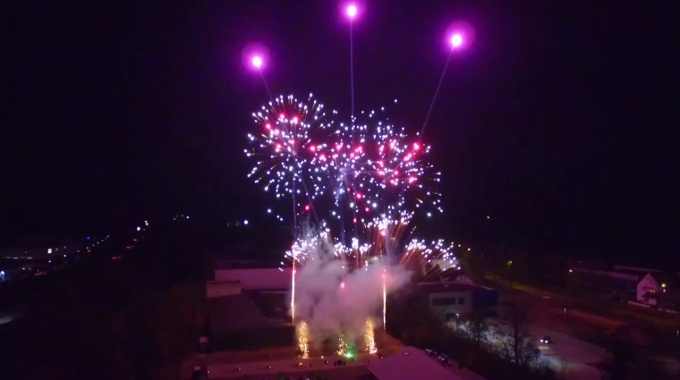 Hochzeitsfeuerwerk beim Gerber Bräu / Bootshaus in Uhingen bei Göppingen