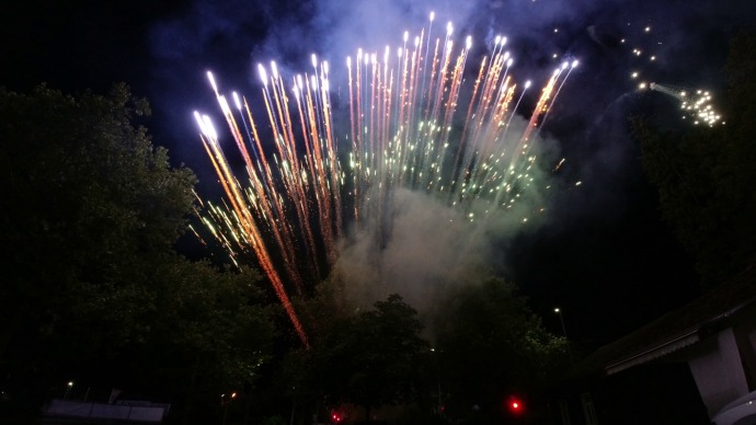 Hochzeitsfeuerwerk beim Restaurant Karlshöhe in Reutlingen